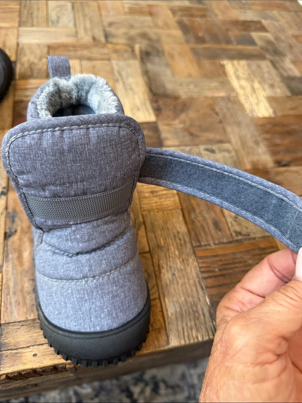 Jan & Jul Kids Toasty-Dry Booties Insulated Ankle Boots in Heather Gray Toddler